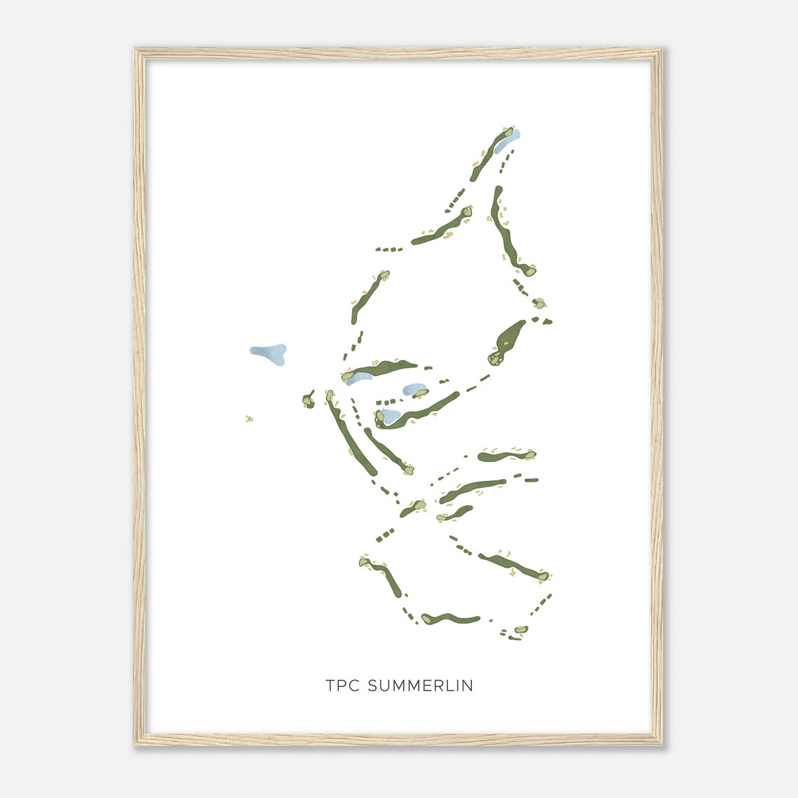 TPC Summerlin Modern Minimalist Golf Course Map Golfer Gift Poster