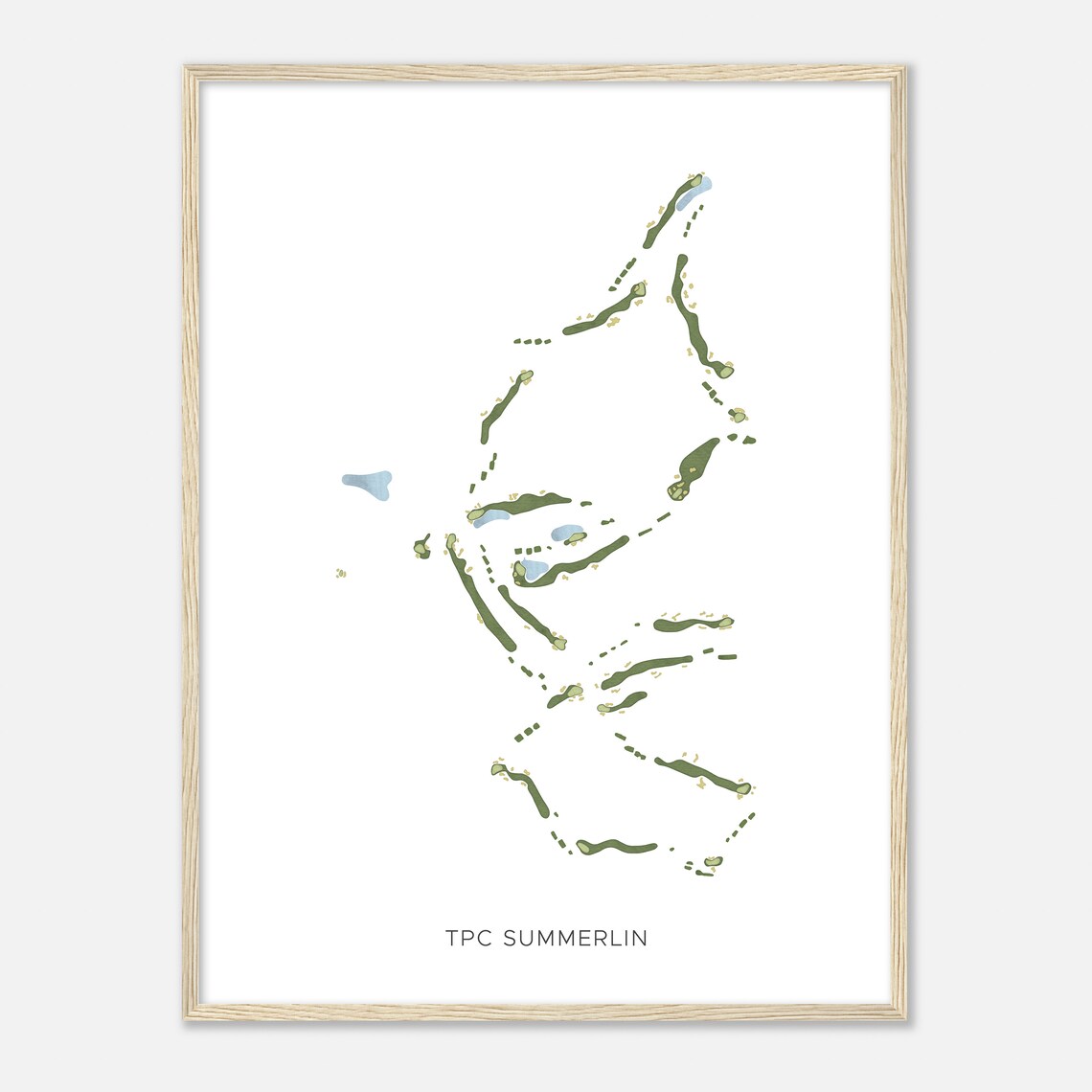Tpc Summerlin Nevada Modern Watercolor Map Golfer Gift Golf Wall Art Golf Poster Print Course Layout