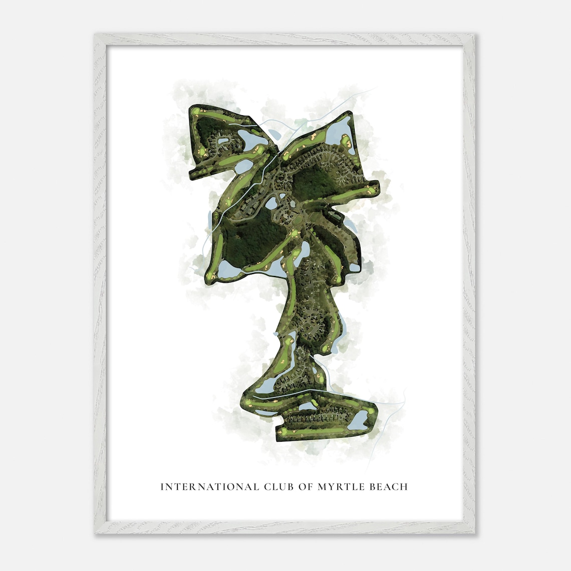 International Club of Myrtle Beach Watercolor Map Golfer Gift Poster - Image 2