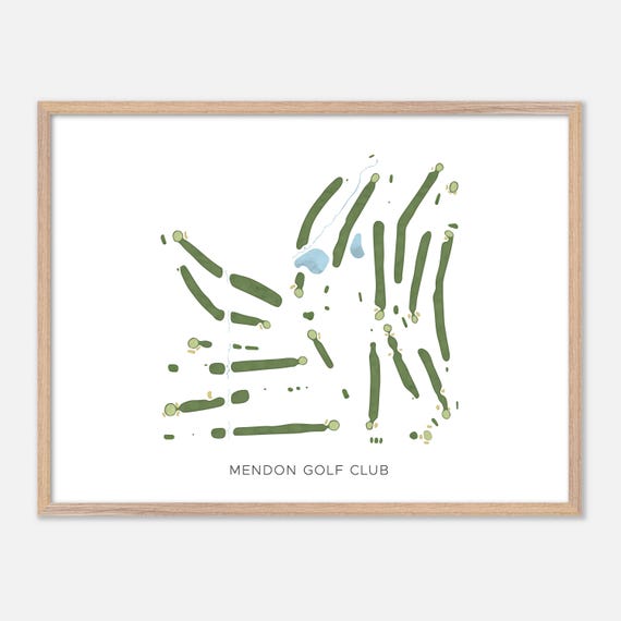 Mendon Golf Club In Mendon New York Modern Watercolor Map Golfer Gift Golf Wall Art Golf Poster Print Course Layout