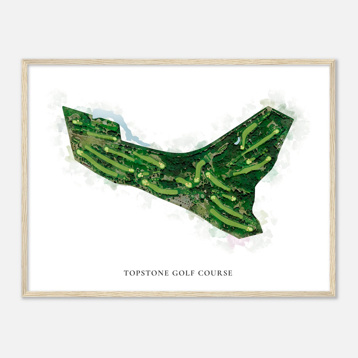 Topstone Golf Course Connecticut Classic Watercolor Map Golfer Gift Golf Wall Art Golf Poster Print Course Layout