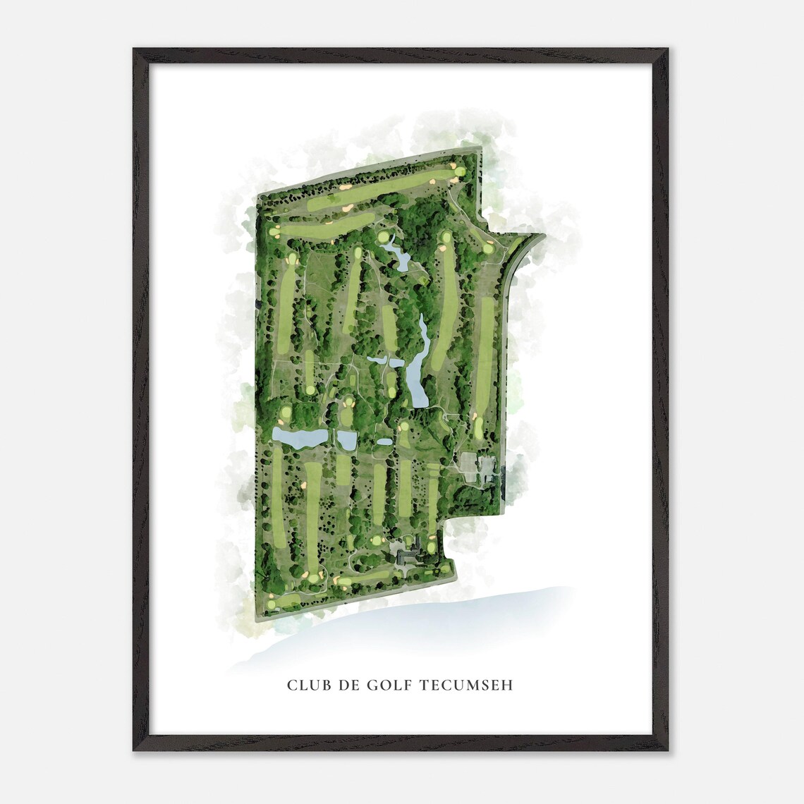 Club De Golf Tecumseh Gatineau Canada Classic Watercolor Poster - Image 2