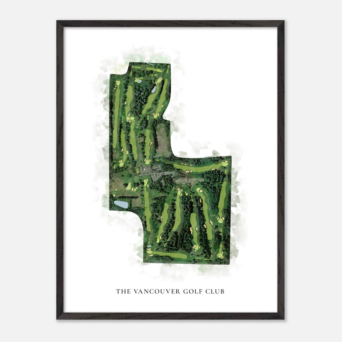 The Vancouver Golf Club Canada Classic Watercolor Golf Map Poster - Image 2