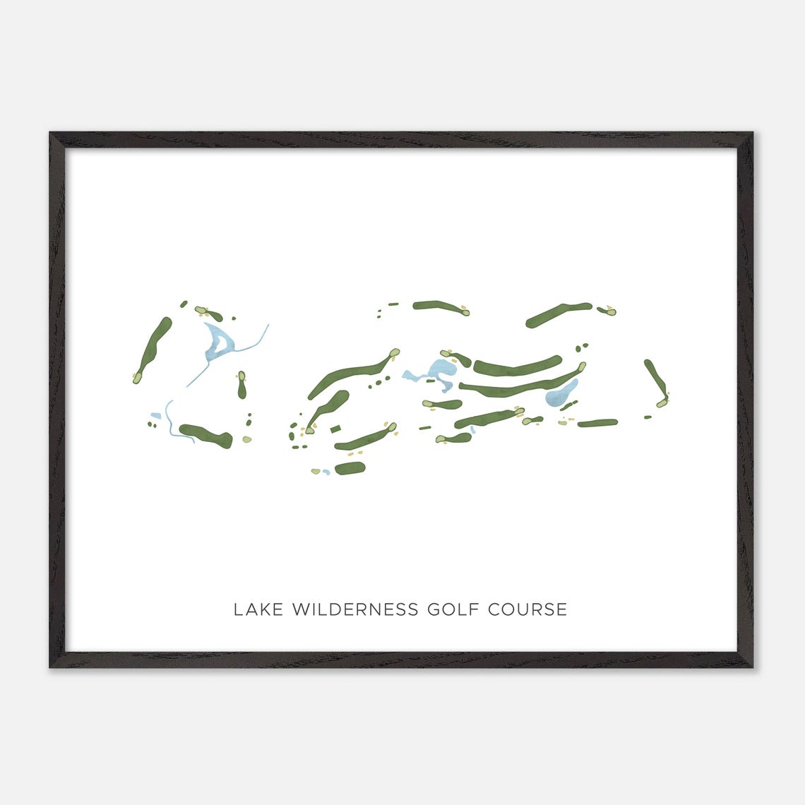 Lake Wilderness Golf Course Watercolor Fairway Map Lakeside Poster - Image 5