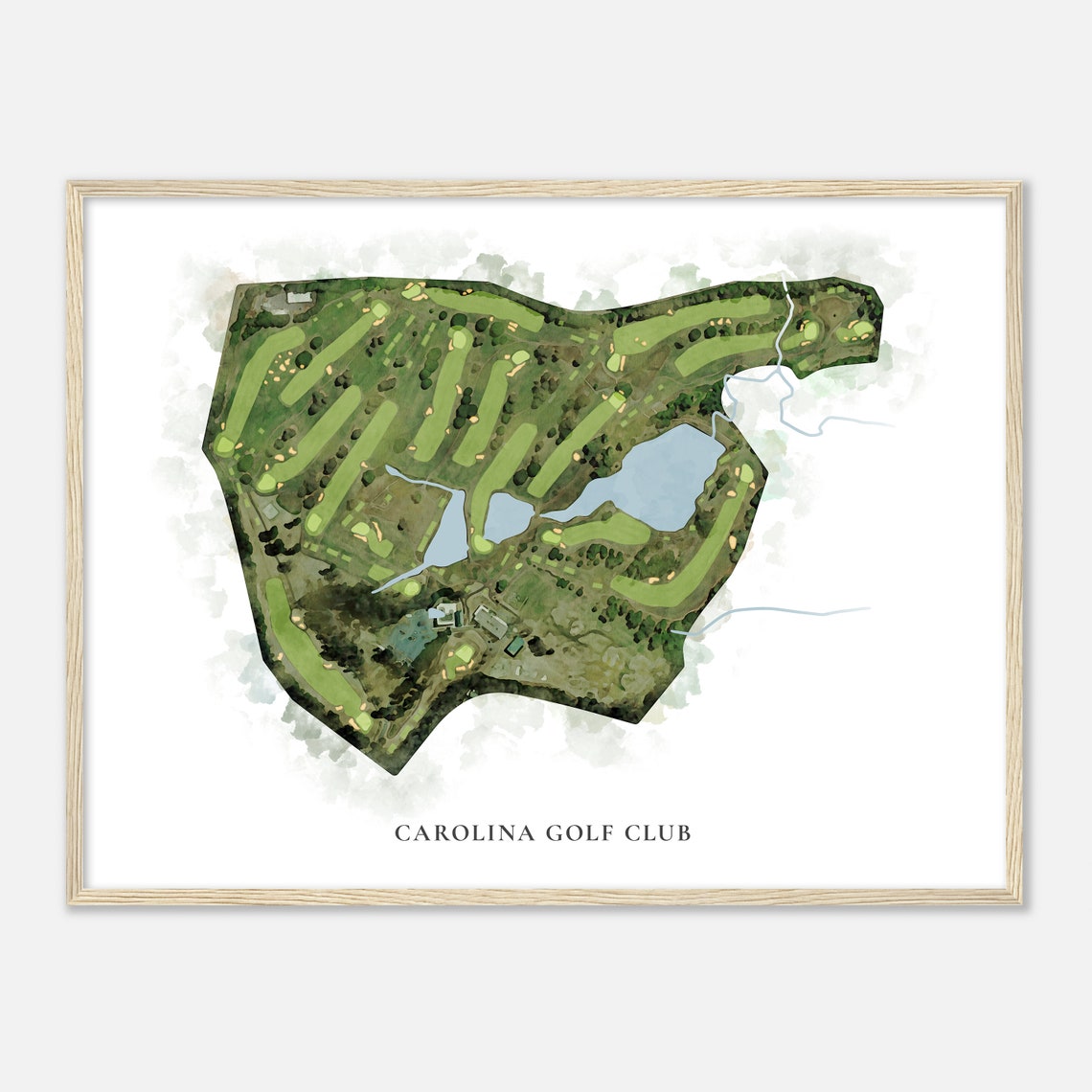 Carolina Golf Club North Carolina Classic Watercolor Golf Poster