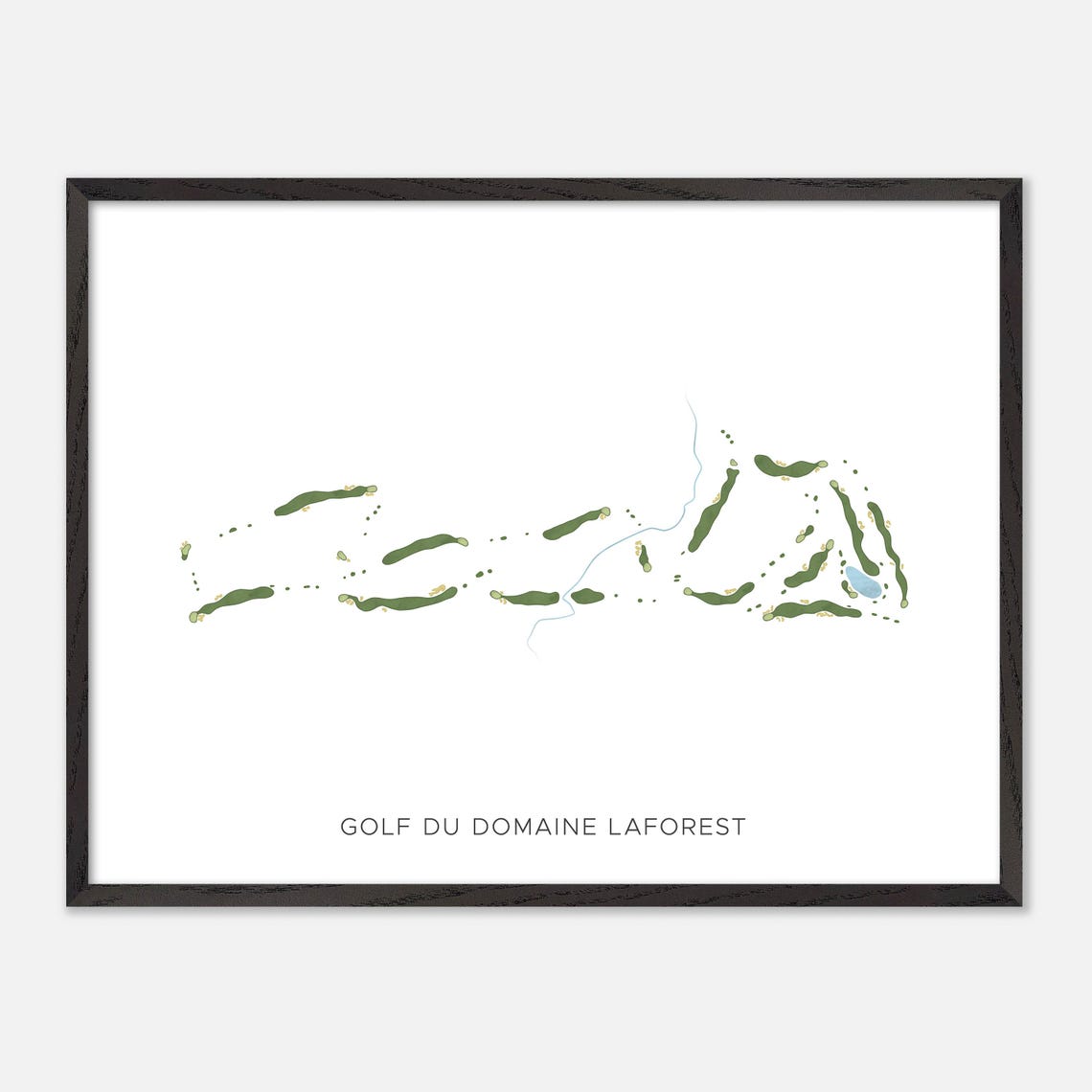 Golf Du Domaine Laforest Modern Minimalist Watercolor Golf Map Poster - Image 4