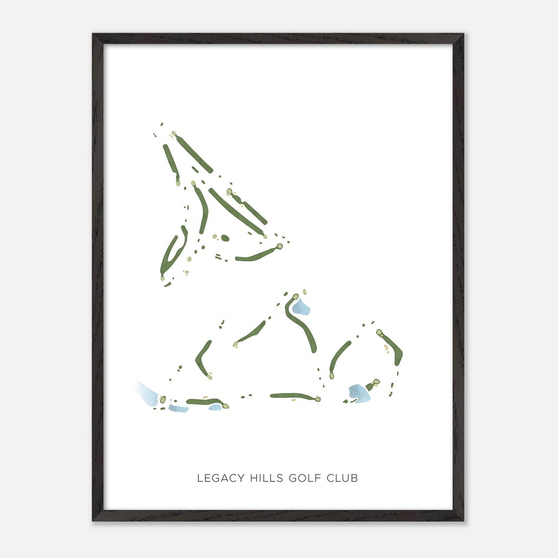 Legacy Hills Golf Club Indiana Minimalist Golf Course Map Wall Art - Image 3