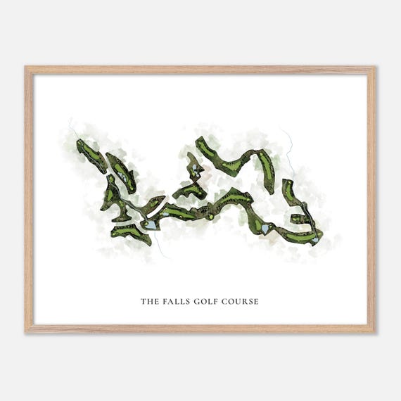 The Falls Golf Course In Danville California Classic Watercolor Map Golfer Gift Golf Wall Art Golf Poster Print Course Layout