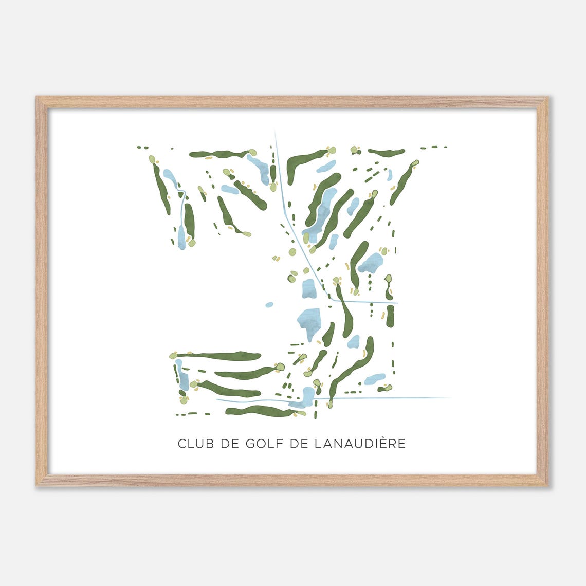 Club de Golf de Lanaudiere Canada Modern Watercolor Map Poster
