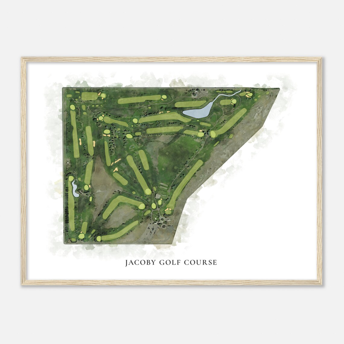 Jacoby Golf Course Wyoming Classic Watercolor Map Golfer Gift Golf Wall Art Golf Poster Print Course Layout - Image 2