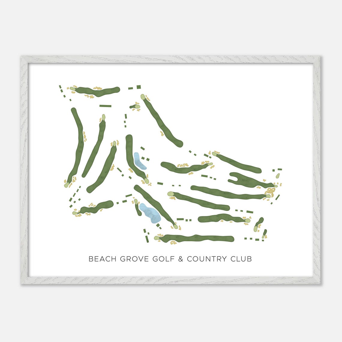 Beach Grove Golf and Country Club Canada Minimalist Map Poster - Image 3