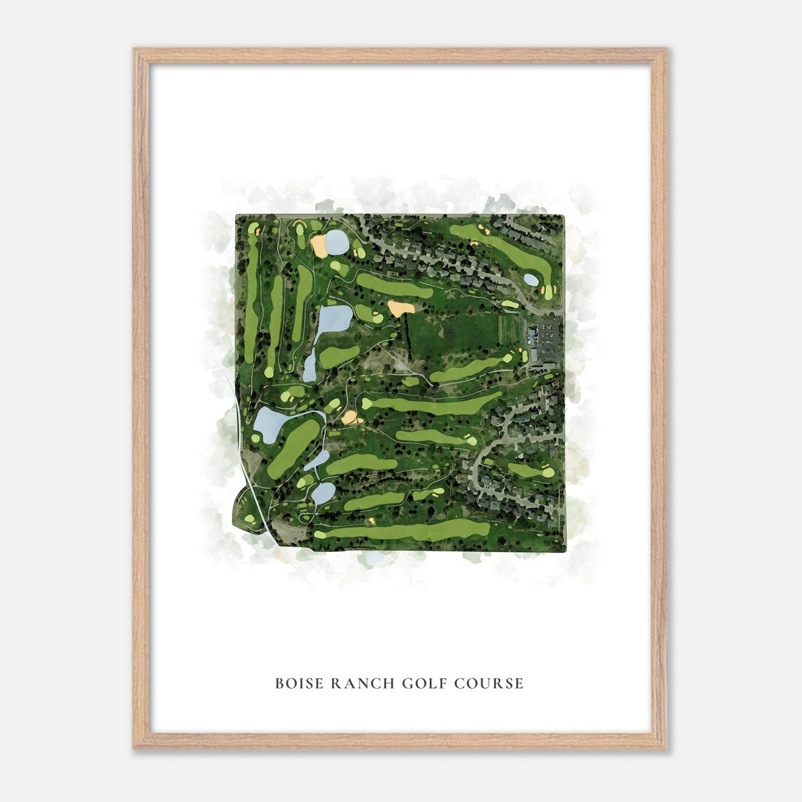Boise Ranch Golf Course Watercolor Golf Map Golfer Gift Poster - Image 2