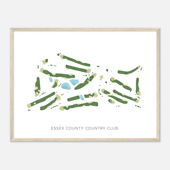 Essex County Country Club New Jersey Modern Watercolor Map Golfer Gift Golf Wall Art Golf Poster Print Course Layout