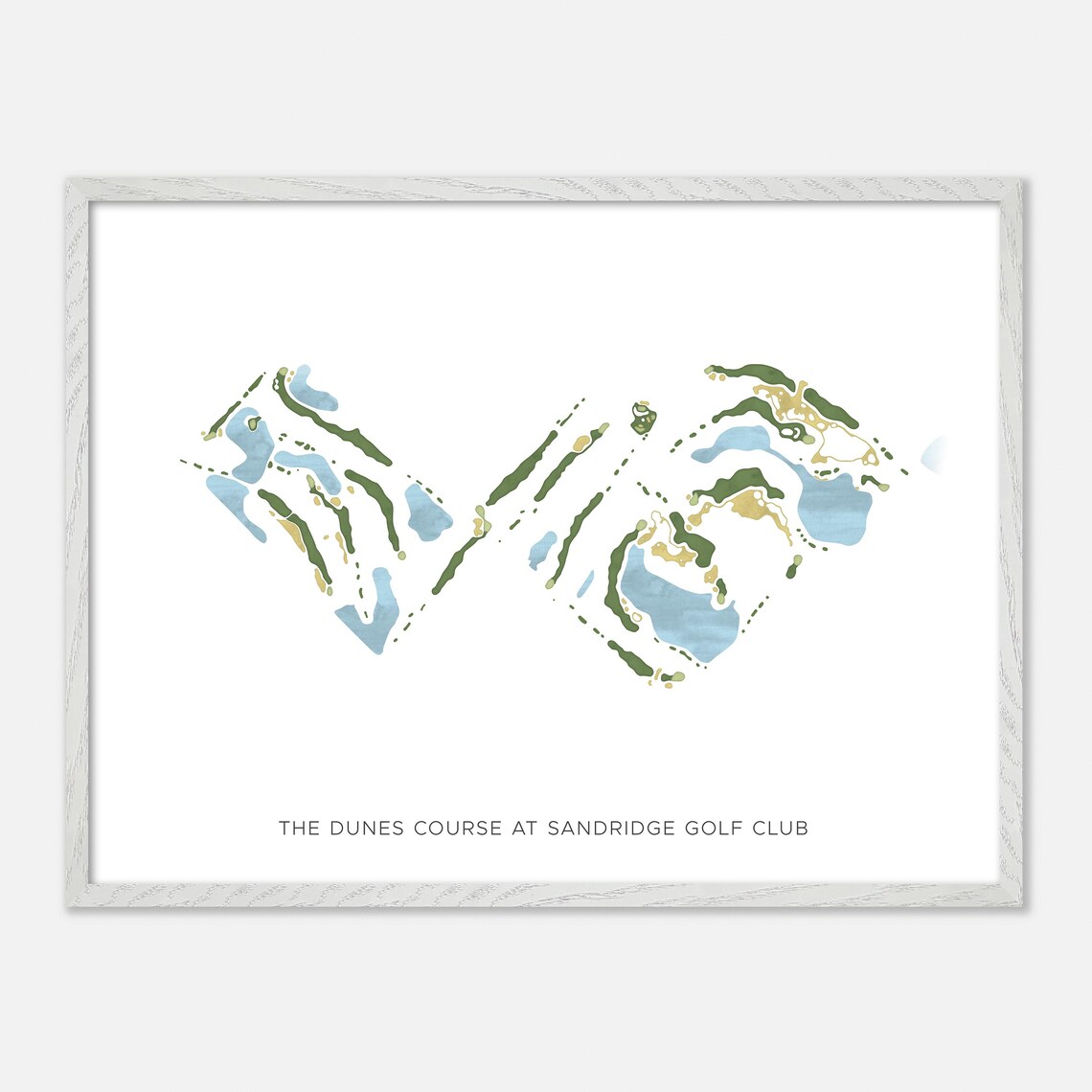 The Dunes Course at Sandridge Golf Club Vero Beach Florida Modern Map Poster - Image 4