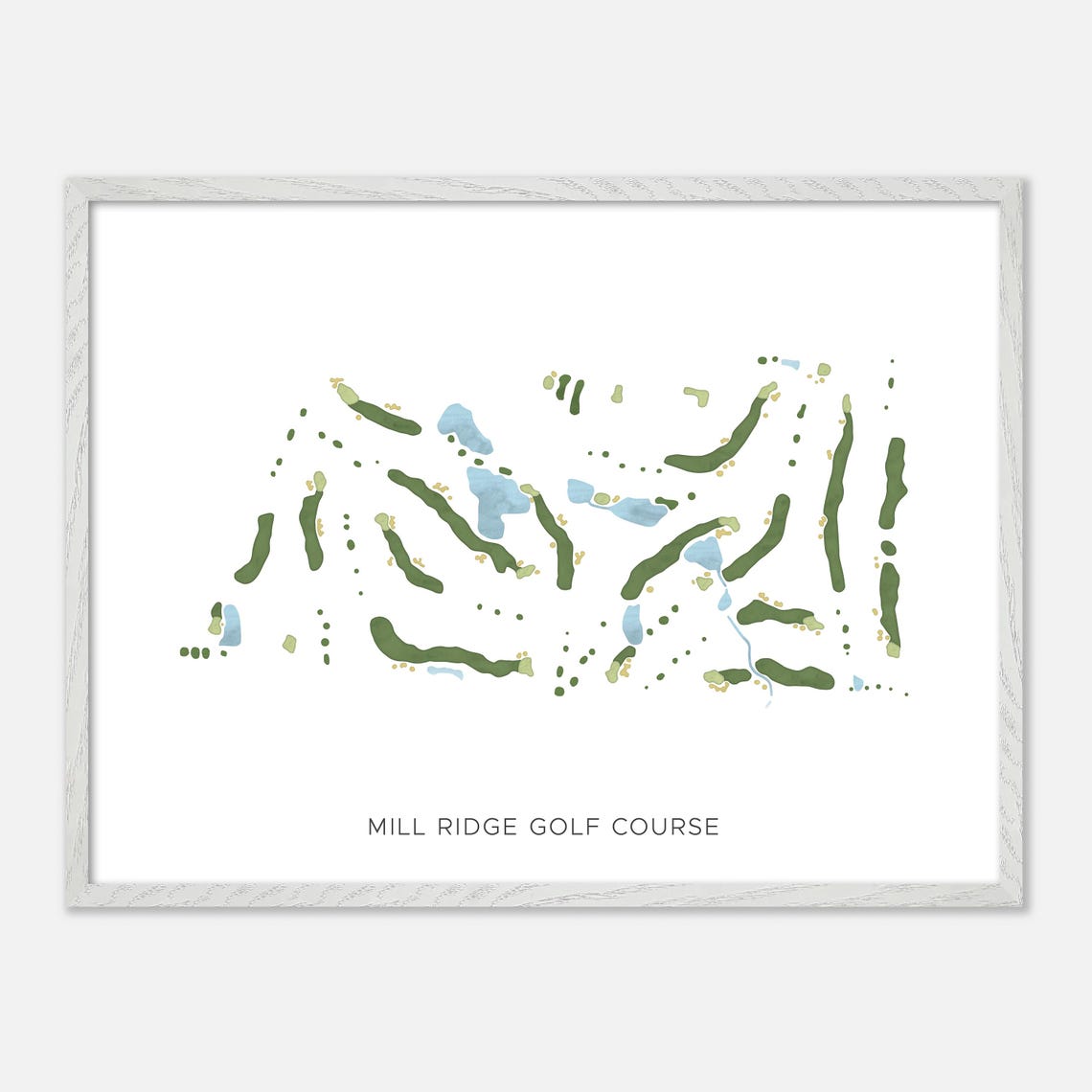 Mill Ridge Golf Course Chester Canada Modern Watercolor Map Poster - Image 3