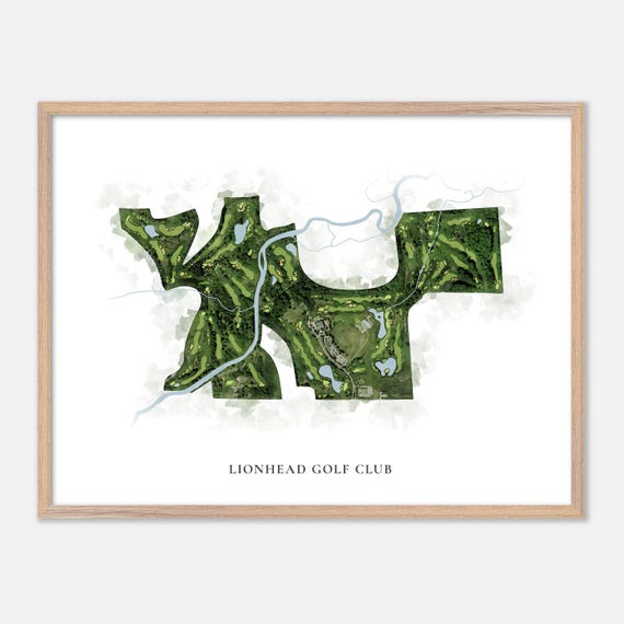 Lionhead Golf Club In Canada Classic Watercolor Map Golfer Gift Golf Wall Art Golf Poster Print Course Layout