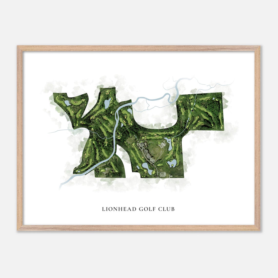 Lionhead Golf Club Canada Classic Watercolor Golf Map Poster