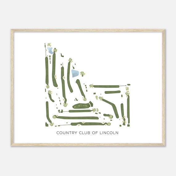 Country Club Of Lincoln Nebraska Modern Watercolor Map Golfer Gift Golf Wall Art Golf Poster Print Course Layout