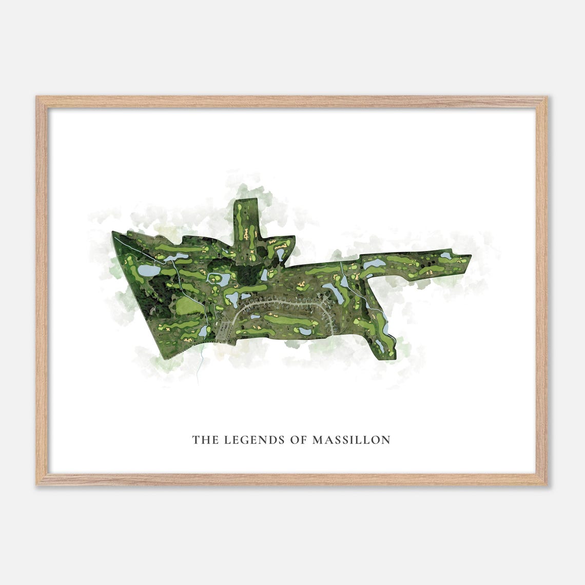 The Legends of Massillon Golf Course Classic Watercolor Map Poster