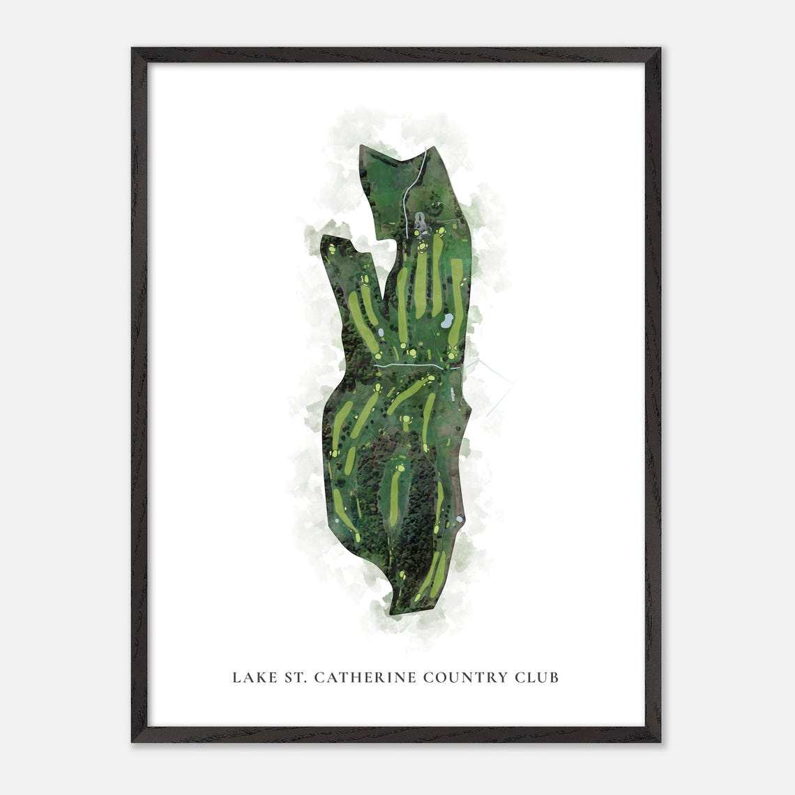 Lake St. Catherine Country Club Vermont Classic Watercolor Map Poster - Image 3