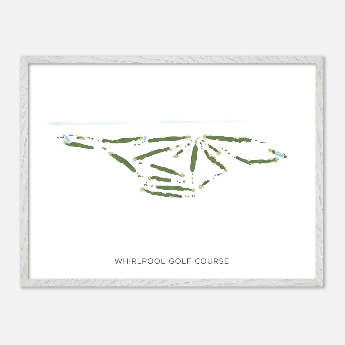 Whirlpool Golf Course Modern Minimalist Watercolor Layout Poster - Image 3
