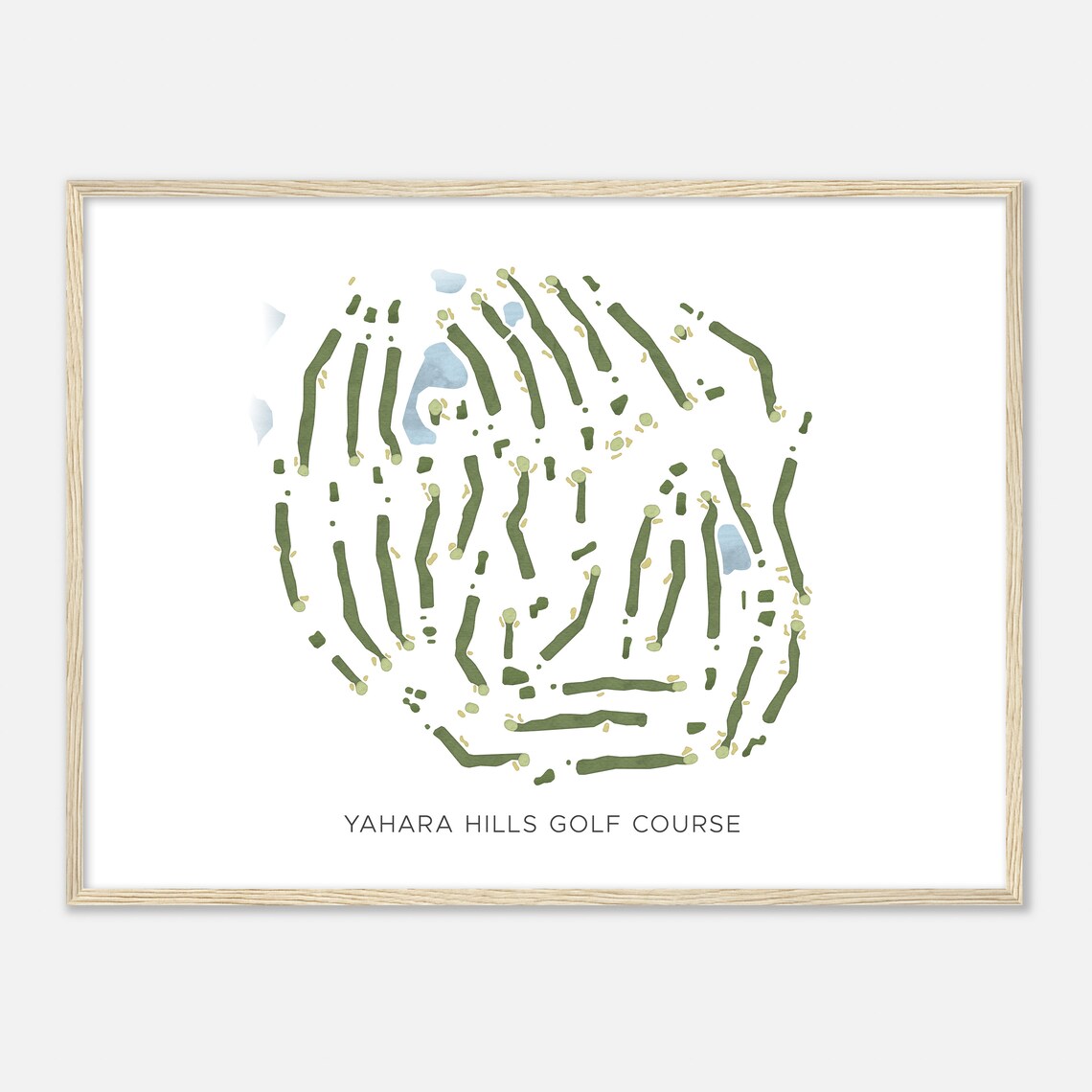 Yahara Hills Golf Course Wisconsin Modern Watercolor Map Golfer Gift Golf Wall Art Golf Poster Print Course Layout - Image 2