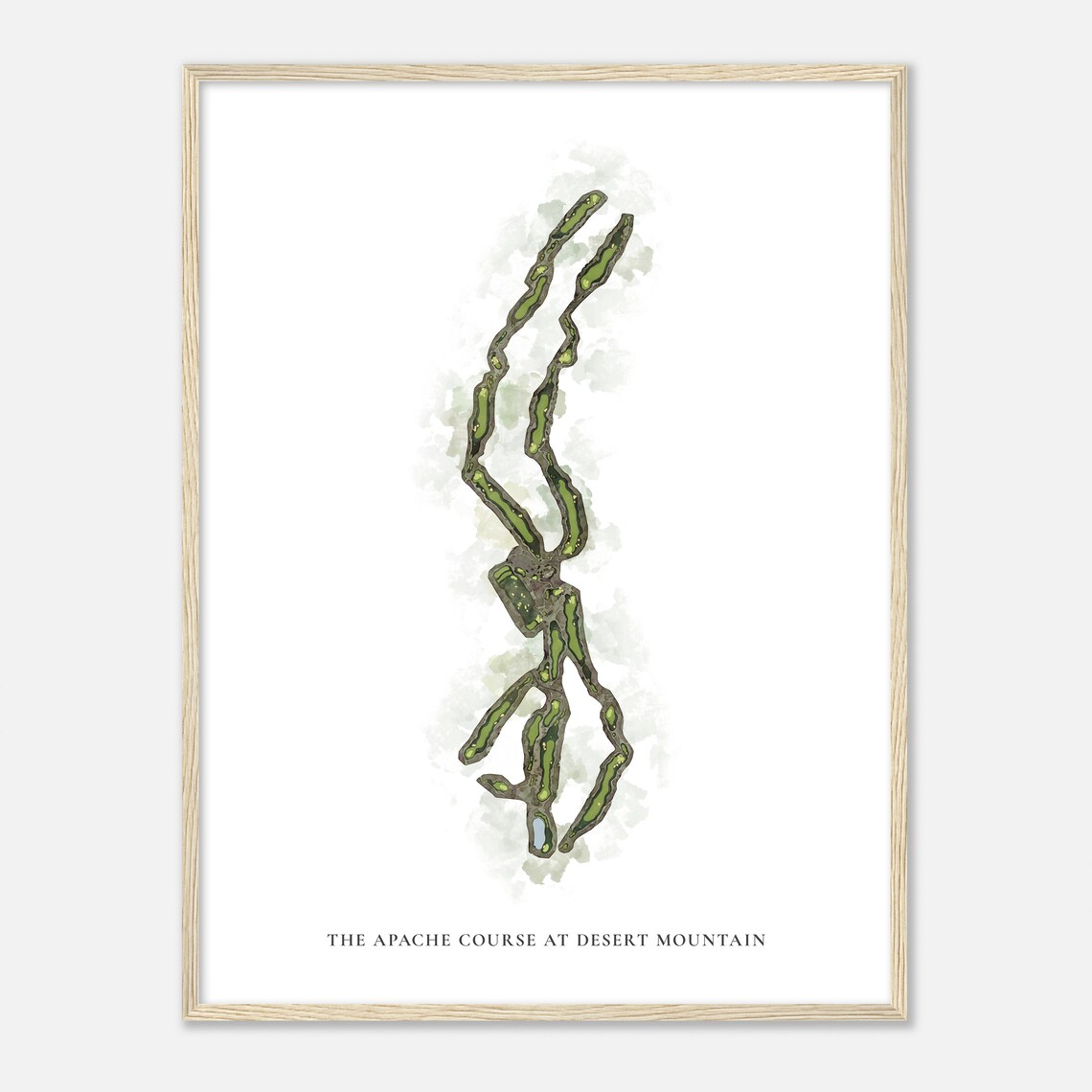 The Apache Course at Desert Mountain Arizona Golf Watercolor Map Poster - Image 2