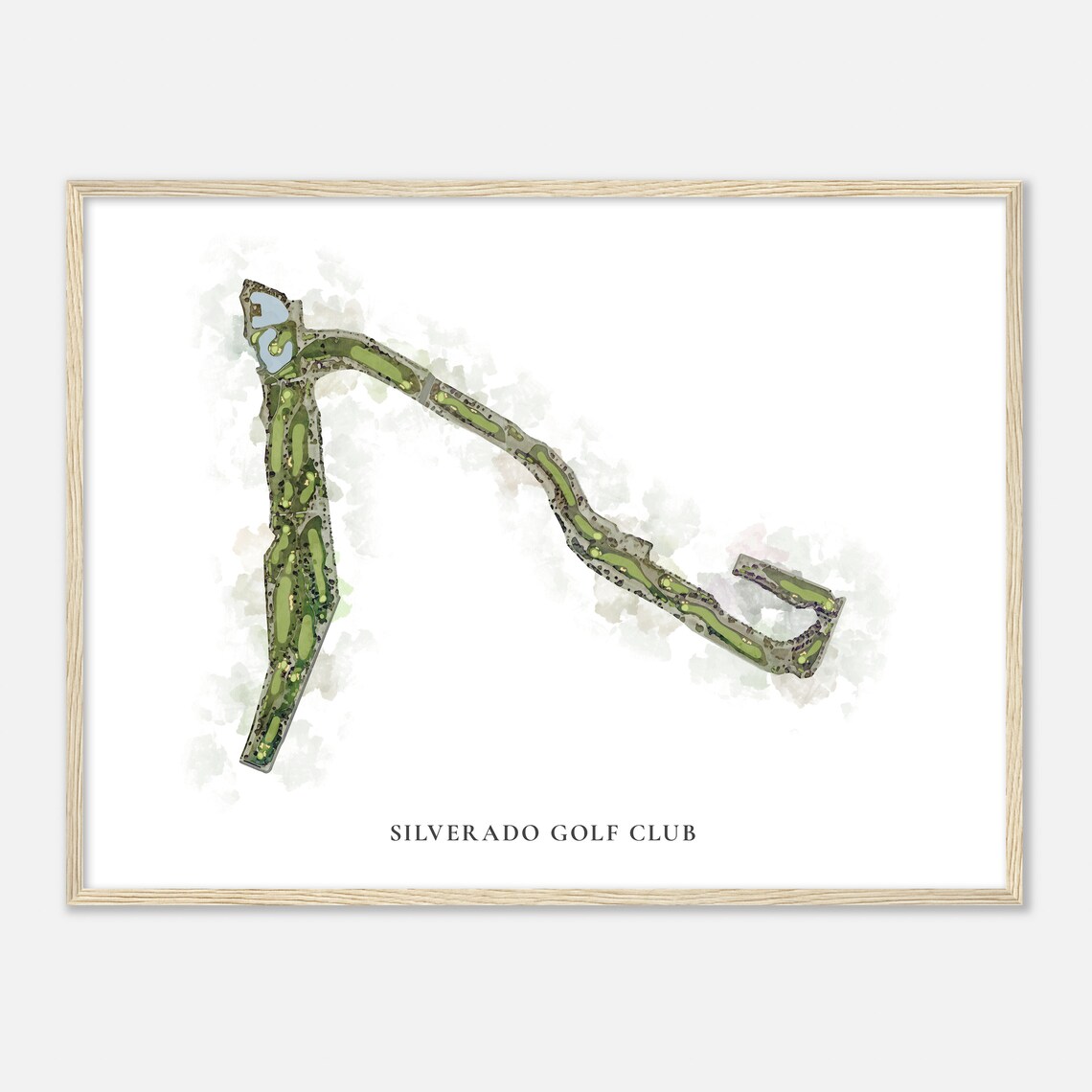 Silverado Golf Club Arizona Classic Watercolor Map Golfer Gift Golf Wall Art Golf Poster Print Course Layout - Image 2