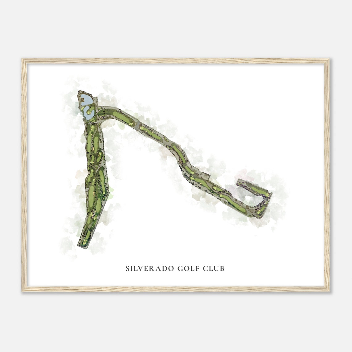 Silverado Golf Club Watercolor Course Map Print for Golf Lovers - Image 2