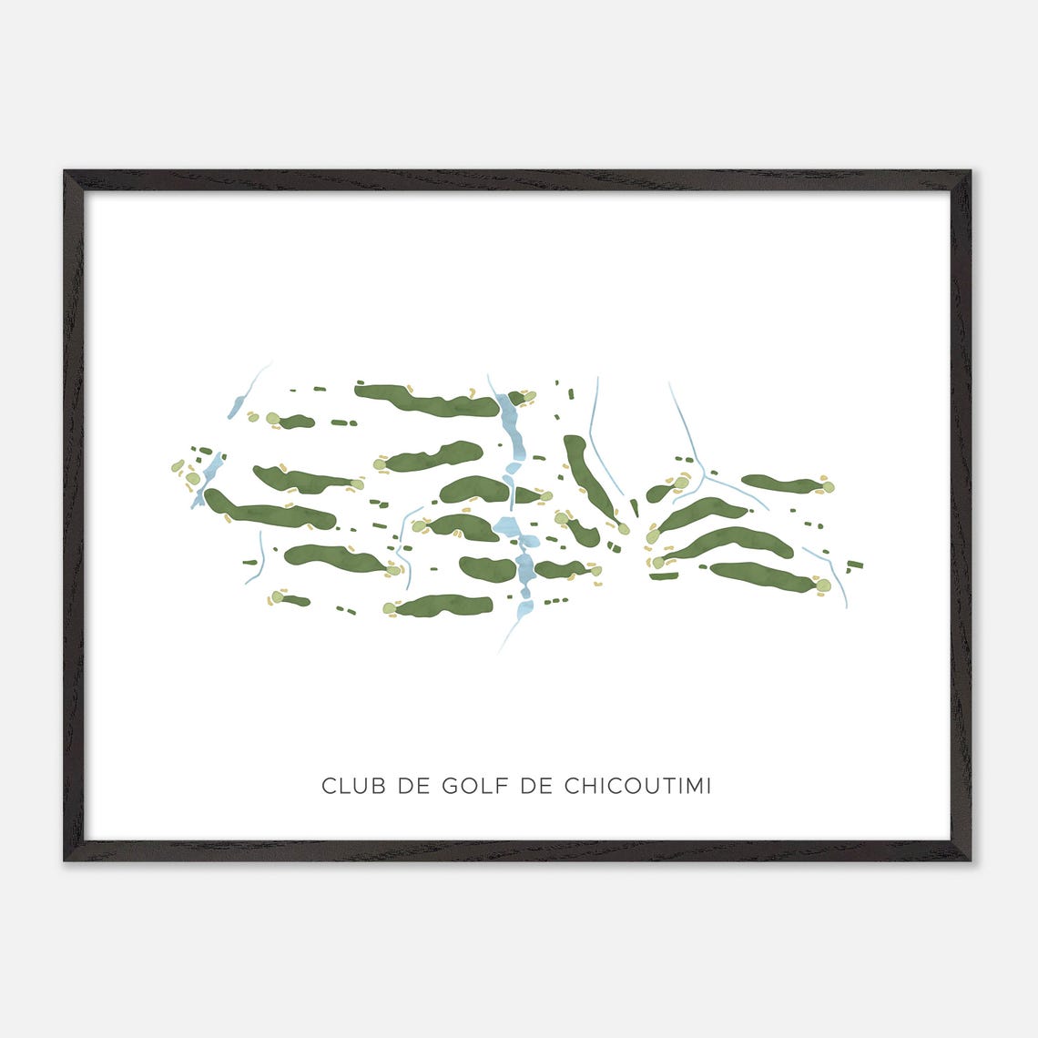 Club de Golf de Chicoutimi Saguenay Canada Modern Map Art Poster - Image 4