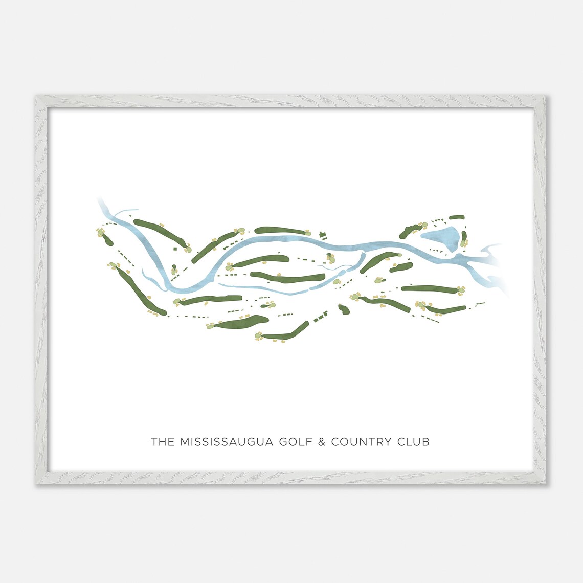 The Mississaugua Golf Country Club Mississauga Modern Watercolor Map Poster - Image 3