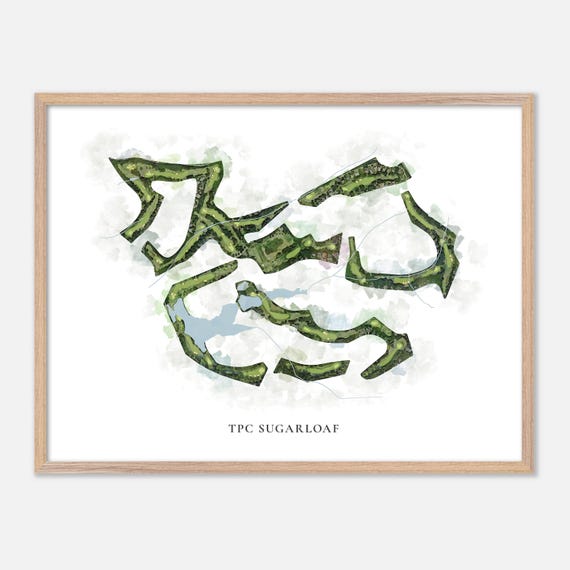 Tpc Sugarloaf In Duluth Georgia Classic Watercolor Map Golfer Gift Golf Wall Art Golf Poster Print Course Layout