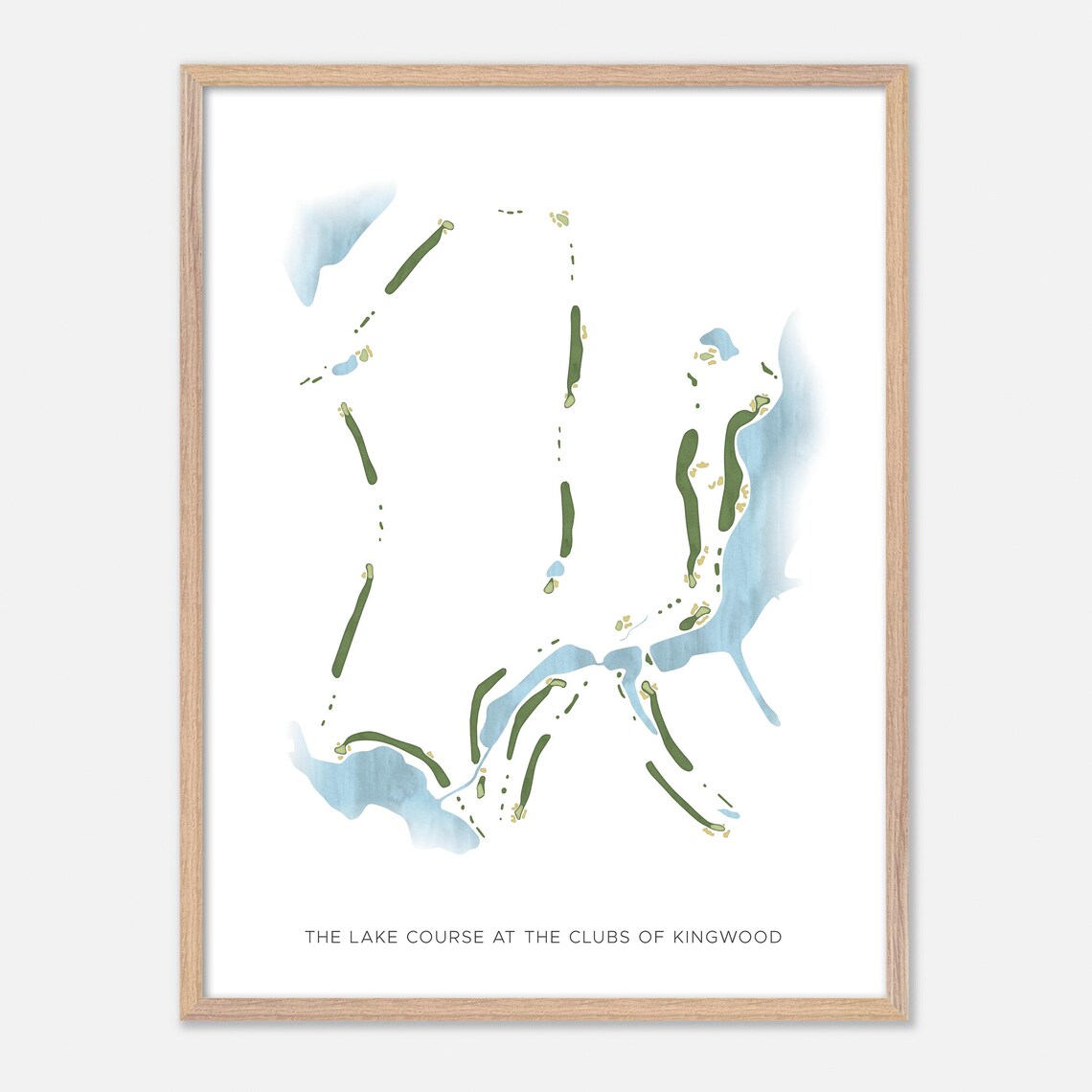 Lake Course Clubs of Kingwood Watercolor Lakeside Fairway Poster - Image 6