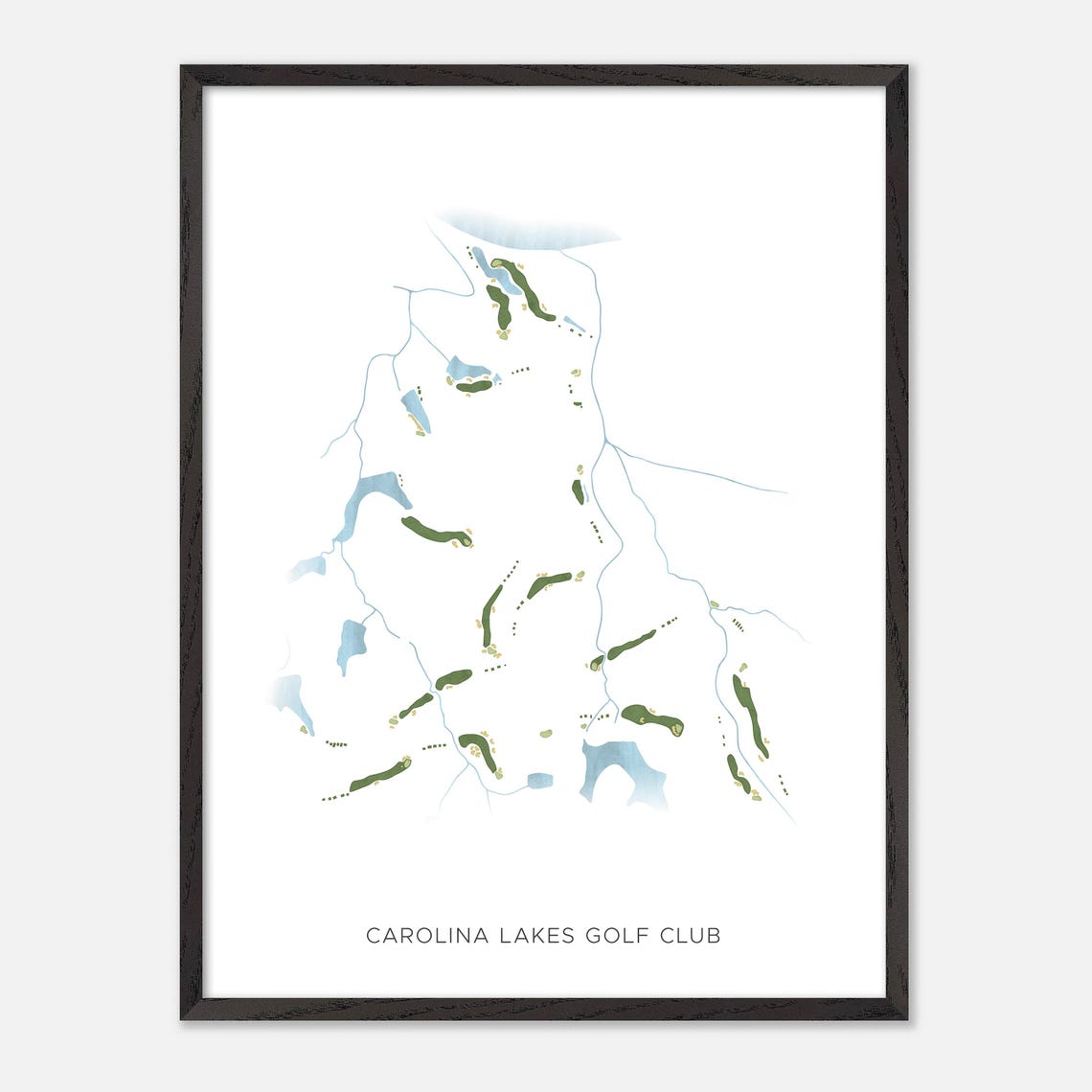 Carolina Lakes Golf Club Minimalist Map Art Golfer Gift Poster - Image 3