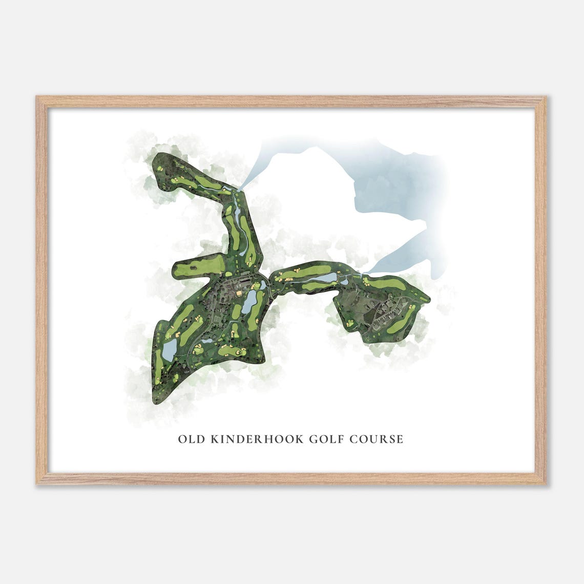 Old Kinderhook Golf Course Missouri Classic Watercolor Map Poster