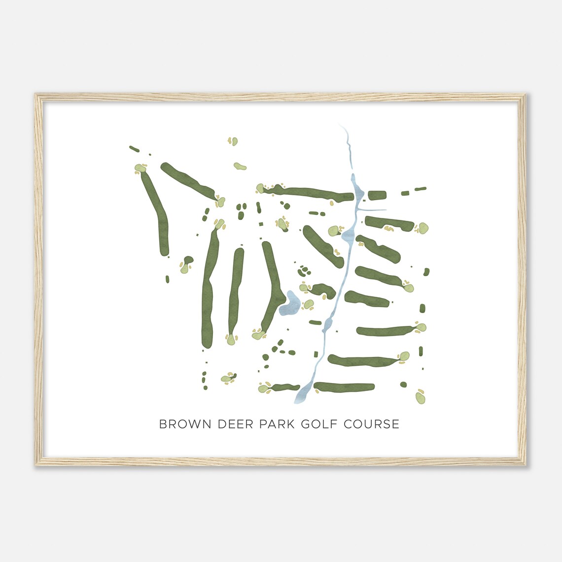 Brown Deer Park Golf Course Wisconsin Modern Watercolor Map Golfer Gift Golf Wall Art Golf Poster Print Course Layout - Image 2