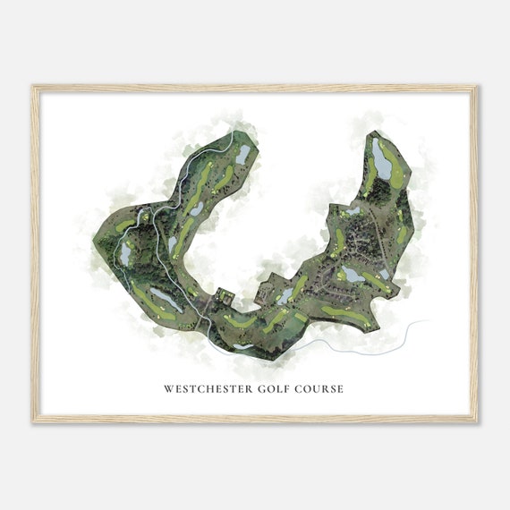Westchester Golf Course Ohio Classic Watercolor Map Golfer Gift Golf Wall Art Golf Poster Print Course Layout