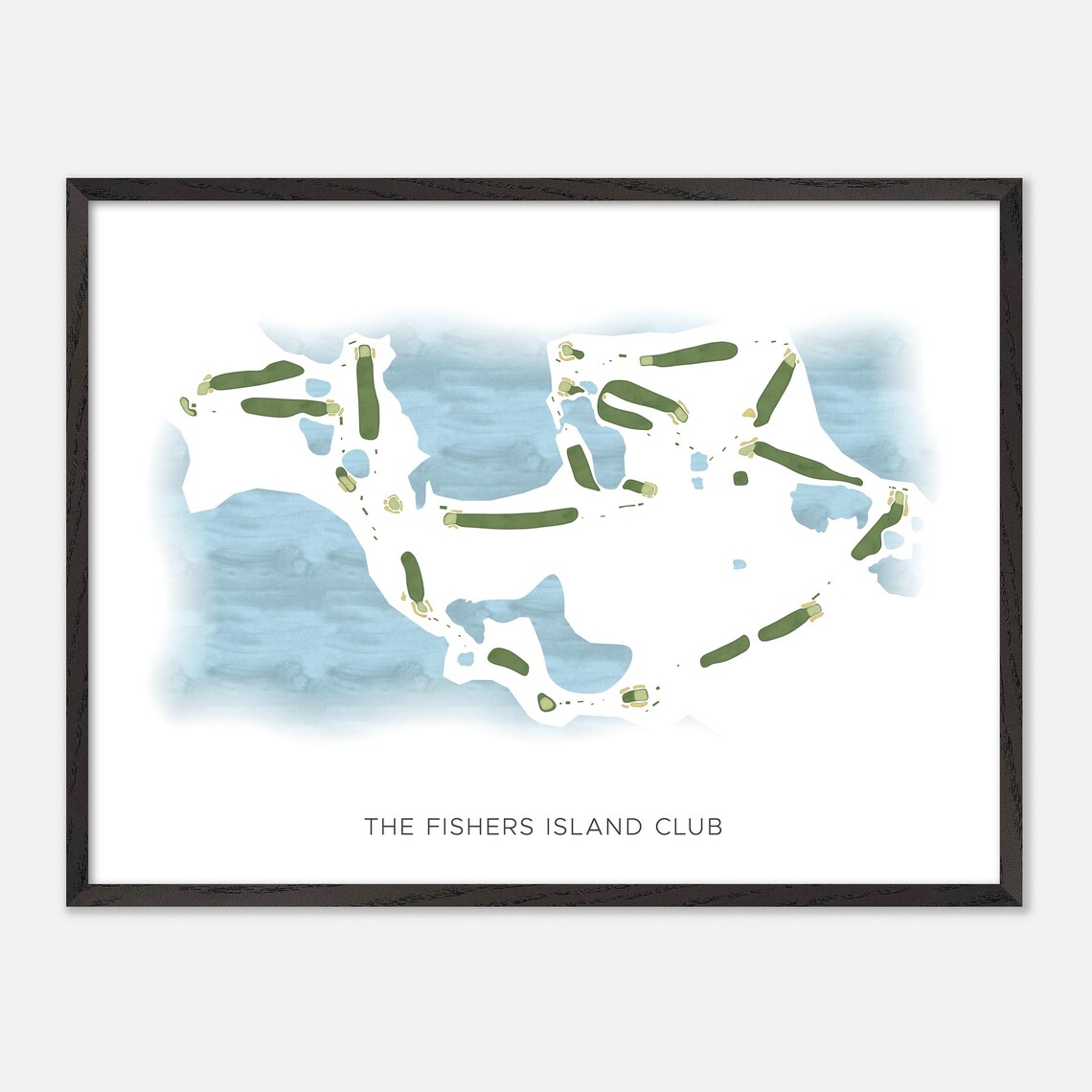 The Fishers Island Club New York Minimalist Golf Course Map Poster - Image 4