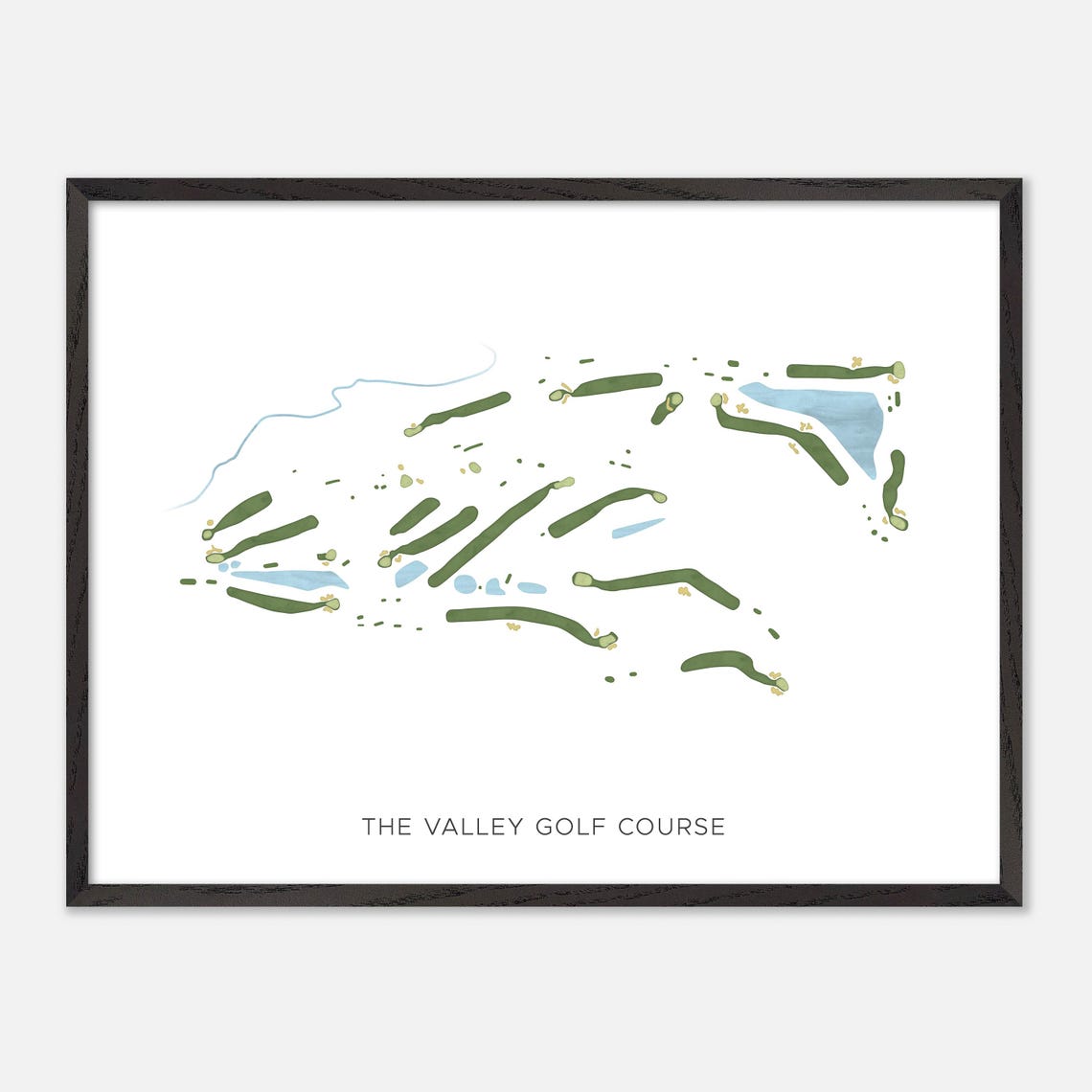 The Valley Golf Course Minimalist Green Fairways Map Art Poster - Image 5