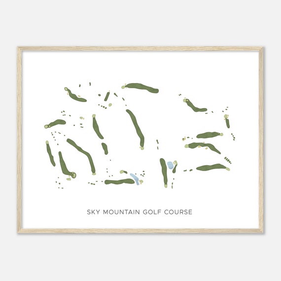 Sky Mountain Golf Course Utah Modern Watercolor Map Golfer Gift Golf Wall Art Golf Poster Print Course Layout