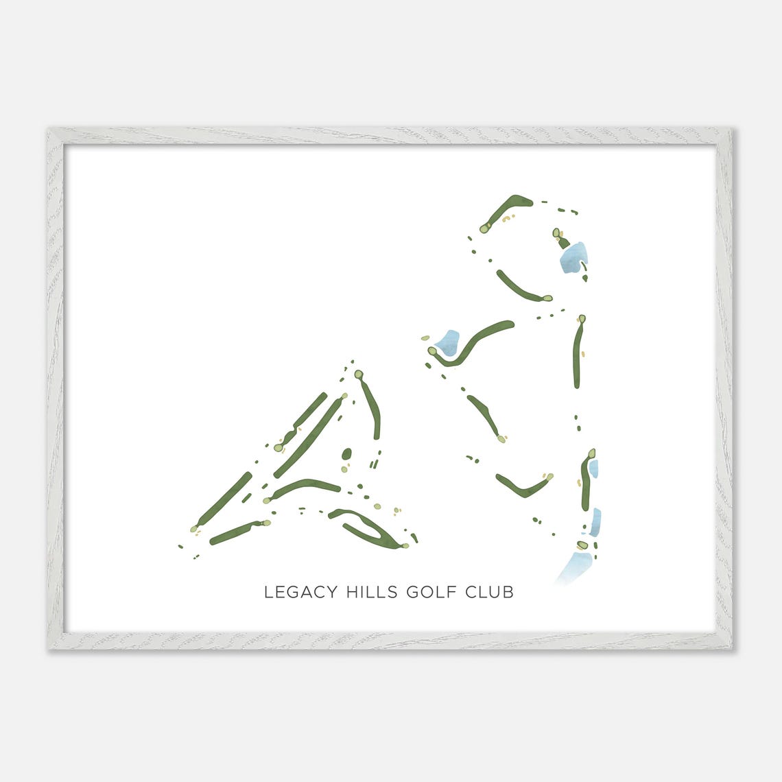 Legacy Hills Golf Club Indiana Minimalist Golf Course Map Wall Art - Image 4