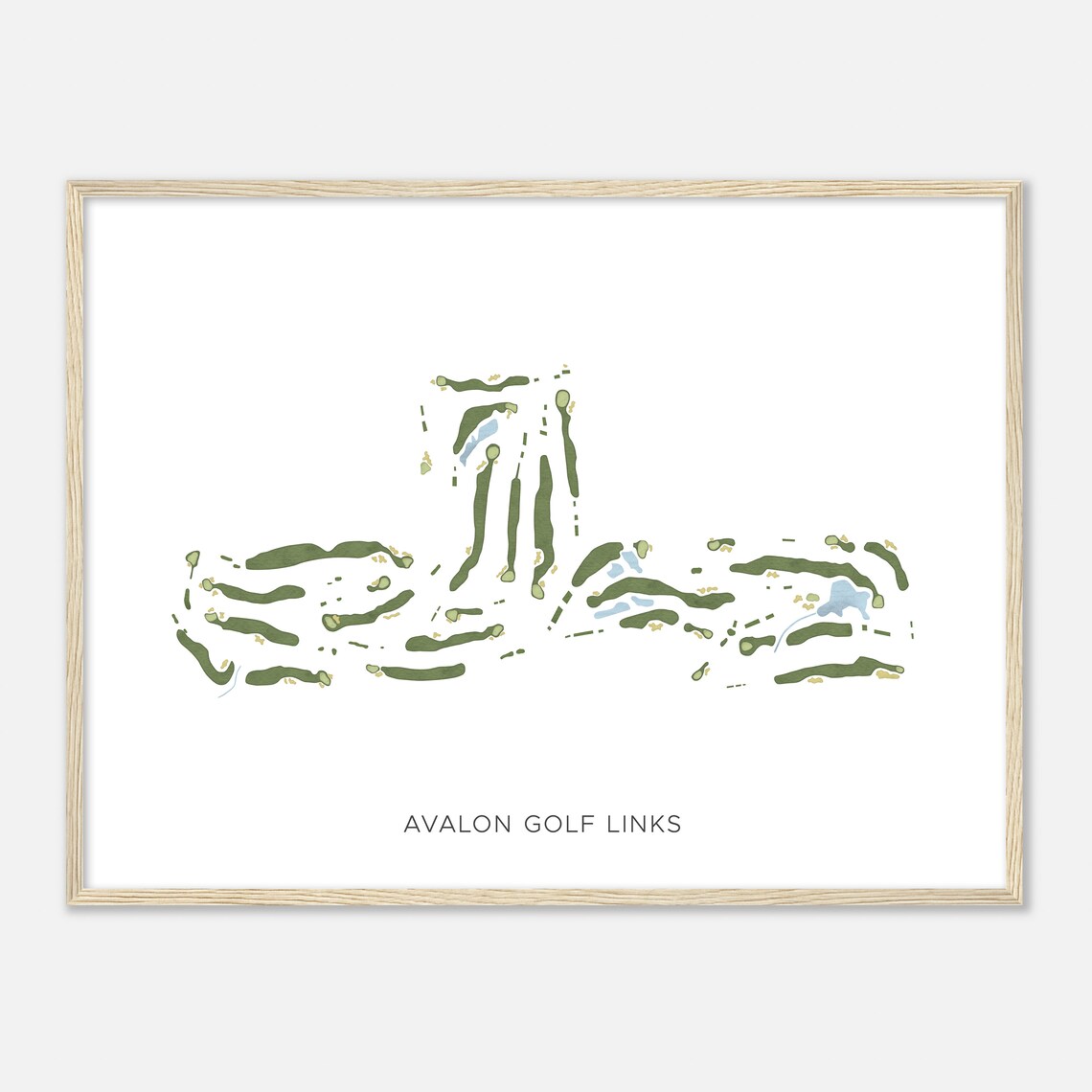 Avalon Golf Links Washington Modern Watercolor Map Golfer Gift Golf Wall Art Golf Poster Print Course Layout