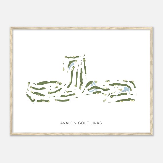 Avalon Golf Links Washington Modern Watercolor Map Golfer Gift Golf Wall Art Golf Poster Print Course Layout