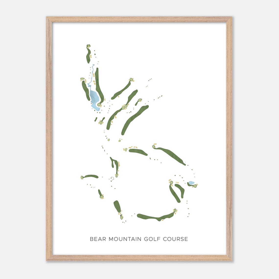 Bear Mountain Golf Course Chelan Washington Watercolor Map Poster - Image 2
