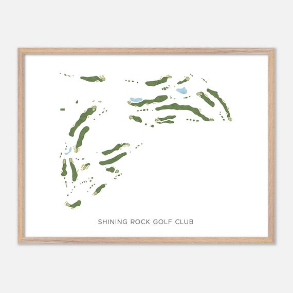 Shining Rock Golf Club In Northbridge Massachusetts Modern Watercolor Map Golfer Gift Golf Wall Art Golf Poster Print Course Layout