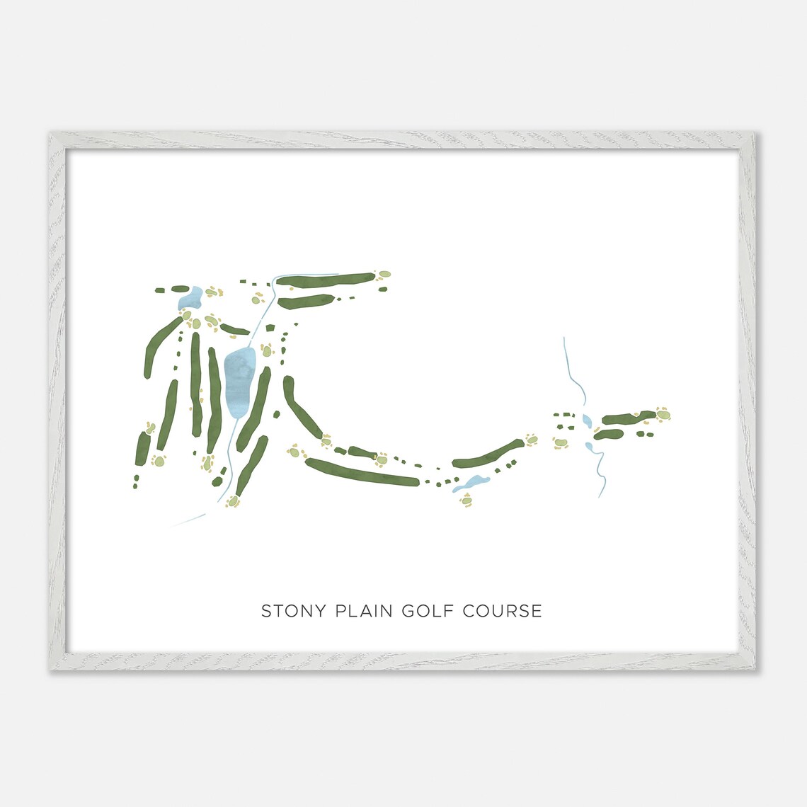 Stony Plain Golf Course Stony Plain Canada Modern Watercolor Course Map Poster - Image 3