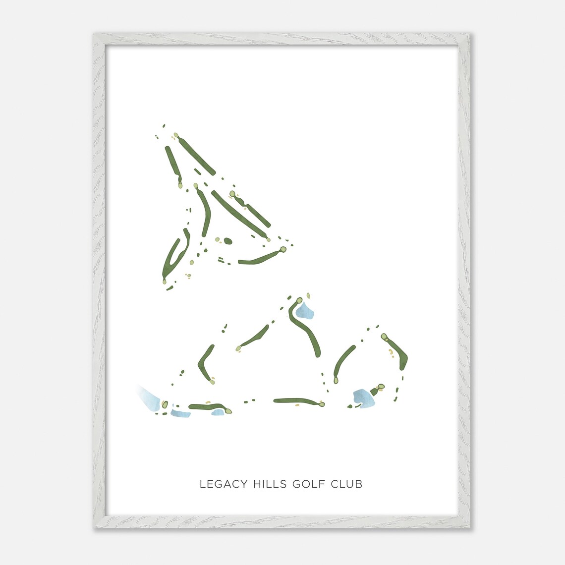 Legacy Hills Golf Club Indiana Minimalist Golf Course Map Wall Art - Image 2