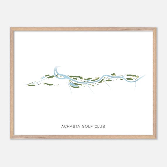 Achasta Golf Club In Dahlonega Georgia Modern Watercolor Map Golfer Gift Golf Wall Art Golf Poster Print Course Layout