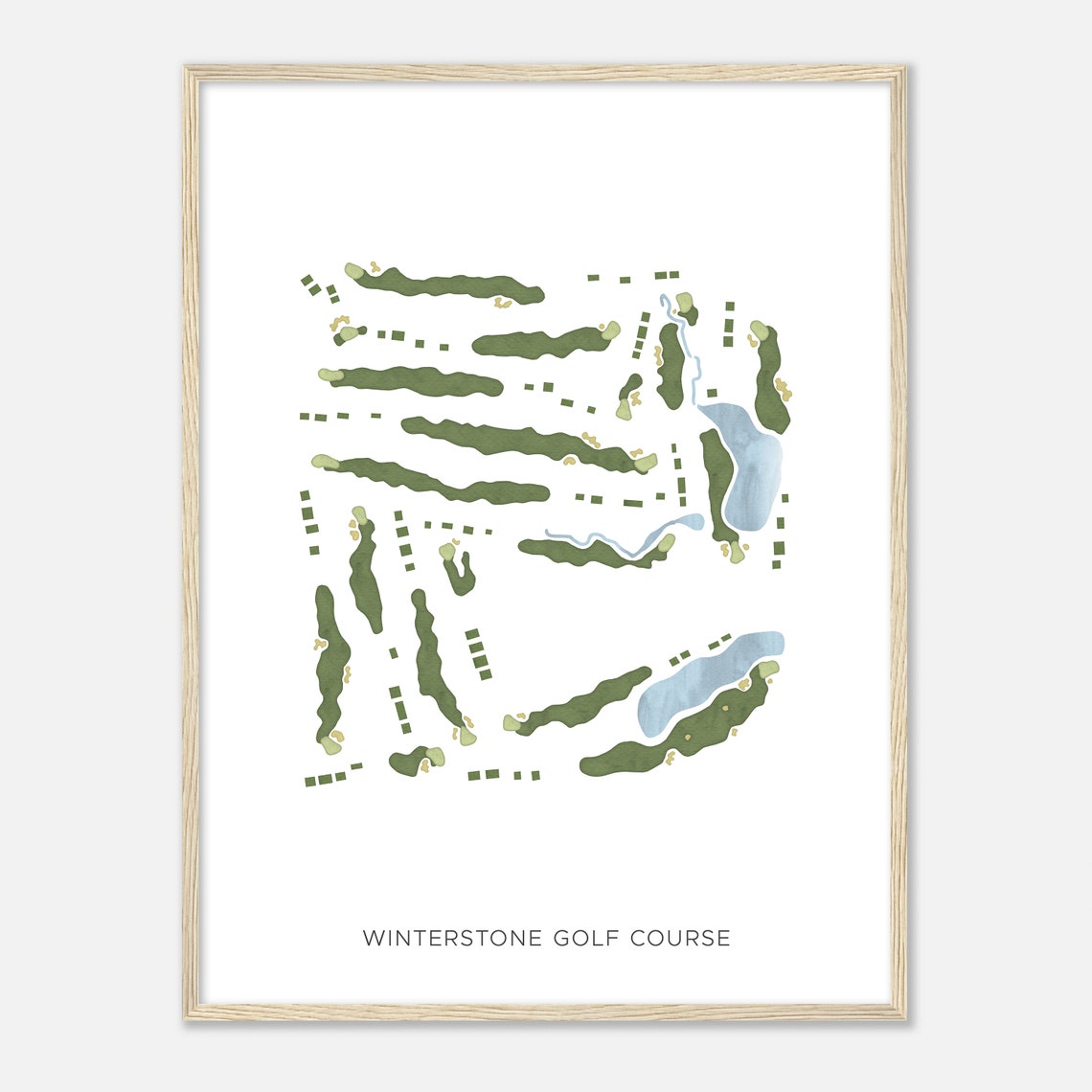 Winterstone Golf Course Missouri Modern Watercolor Map Golfer Gift Golf Wall Art Golf Poster Print Course Layout - Image 2