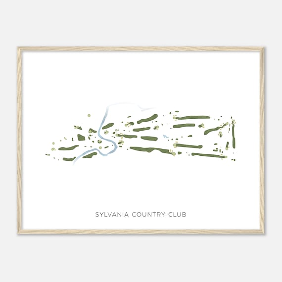 Sylvania Country Club Ohio Modern Watercolor Map Golfer Gift Golf Wall Art Golf Poster Print Course Layout